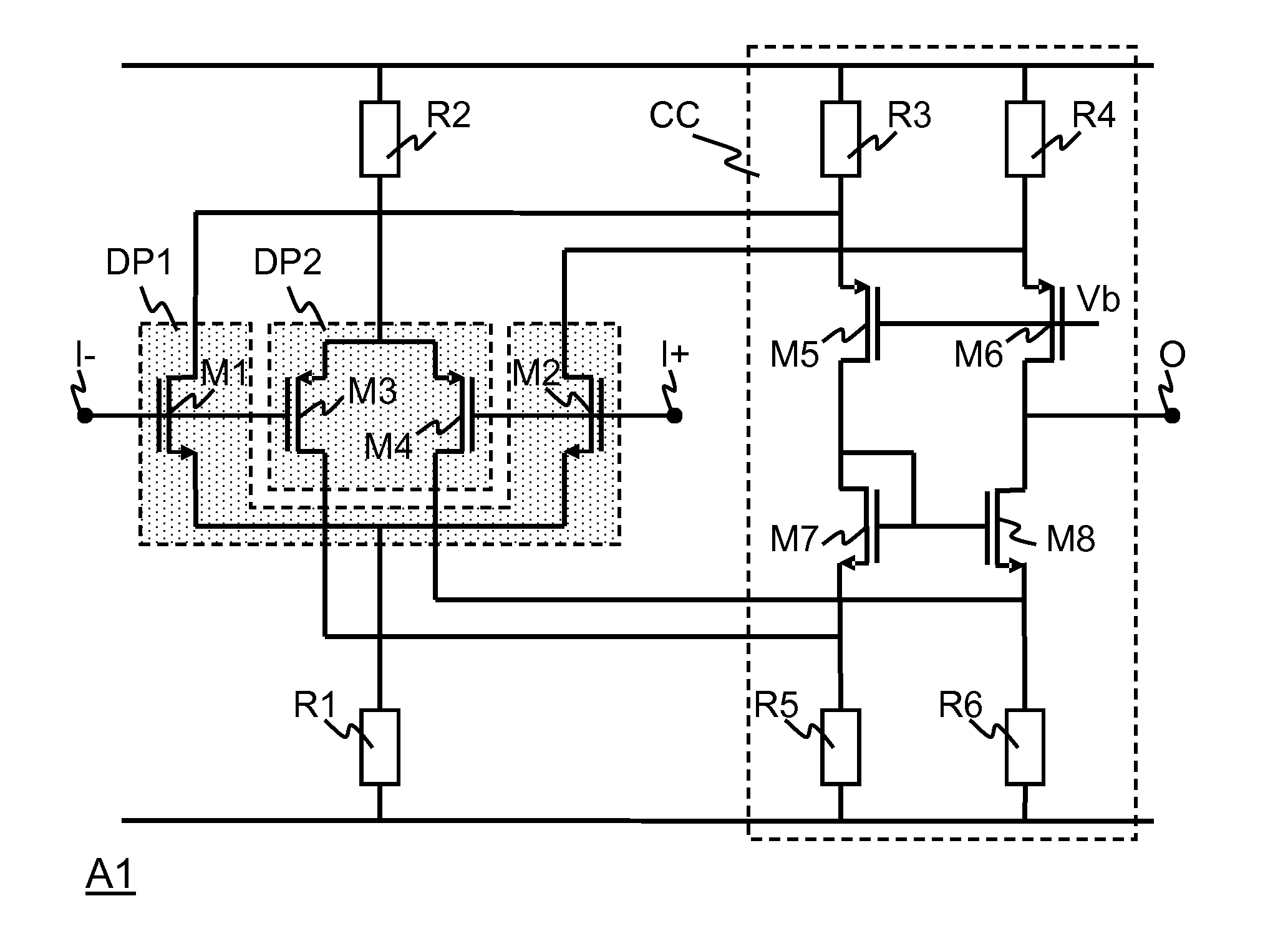 Signal processor comprising an amplifier