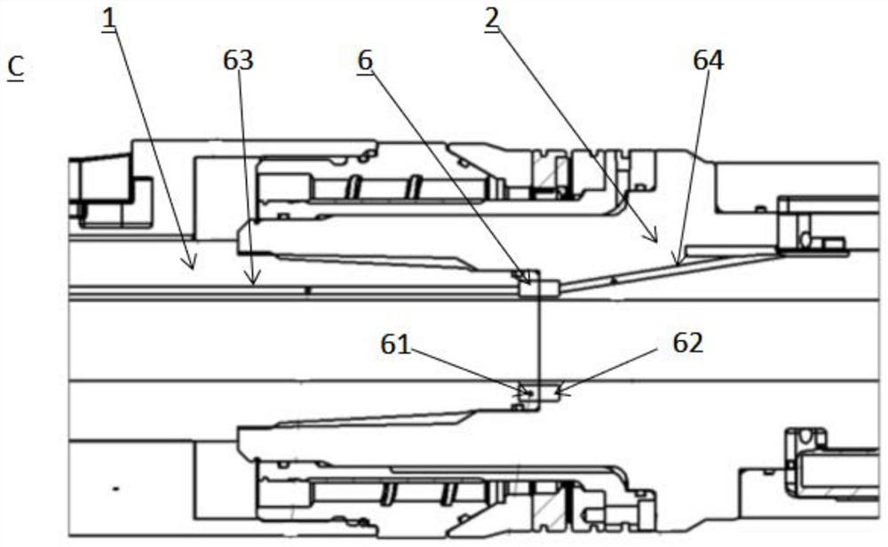 Push-leaning type rotary guiding device