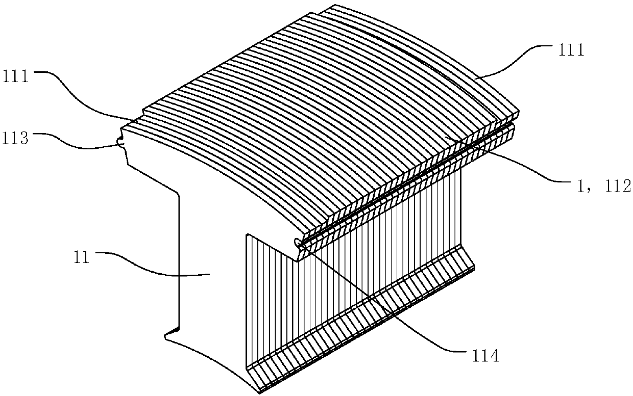 Motor blocking stator structure, motor stator and motor