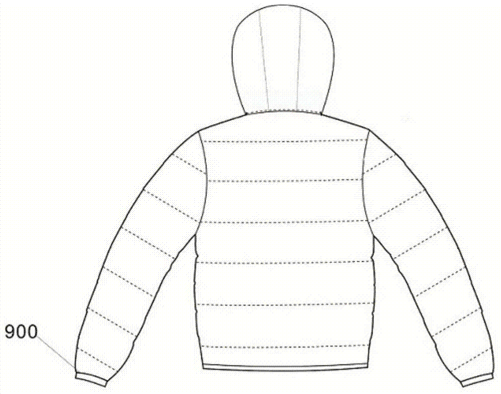 Wind-and-rain-prevention down jacket and manufacturing method of wind-and-rain-prevention down jacket