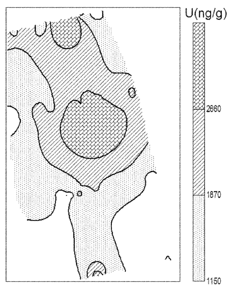 Method for combined tracing exploration on hydrothermal uranium ore through geochemical elements