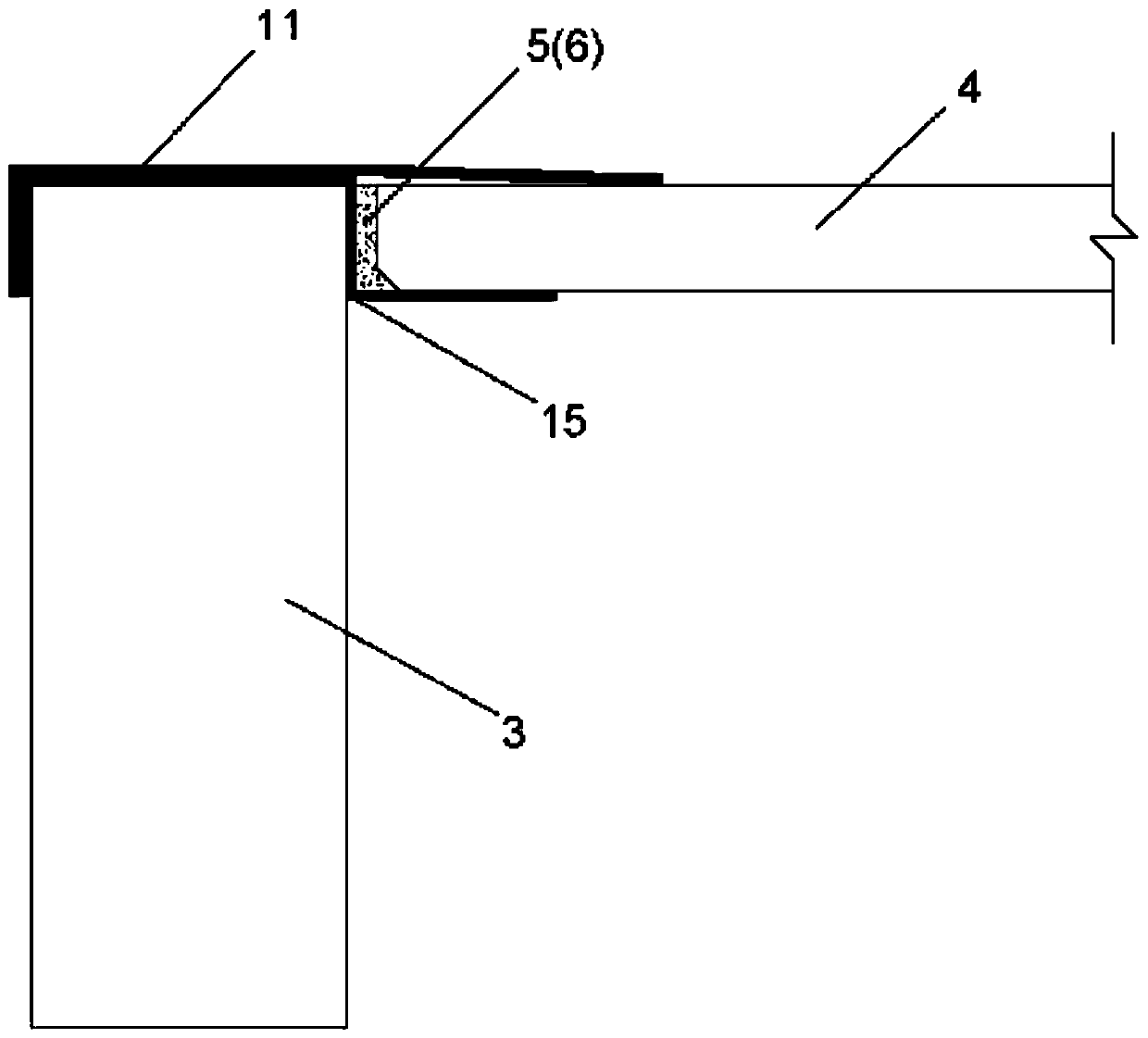 FRP sheet connecting structure of prefabricated concrete beam and slab system and method