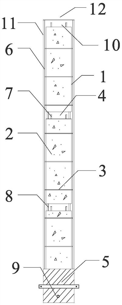 Partial prefabricated reinforcing structure of existing H-shaped steel column and construction process thereof