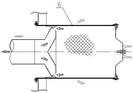 An annular suction nozzle used for dust collection on the inner surface of a dust cage