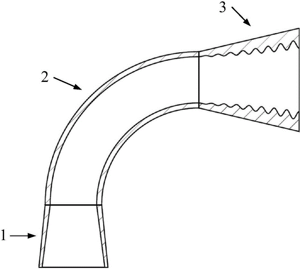 Lateral output device for wave gyro traveling wave tube