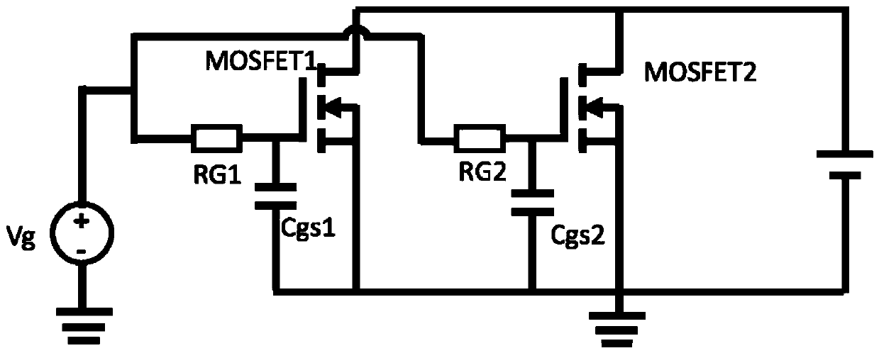 Driving circuit of plurality of MOSFET switching tubes connected in parallel