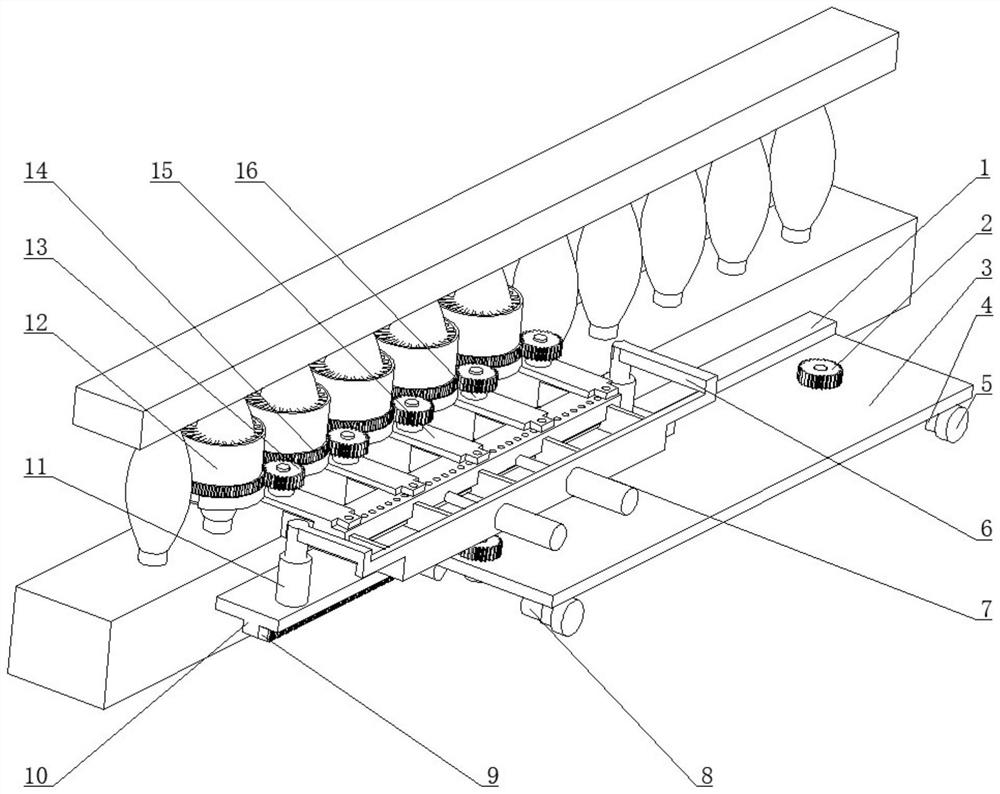 A bridge guardrail multi-angle cleaning machine