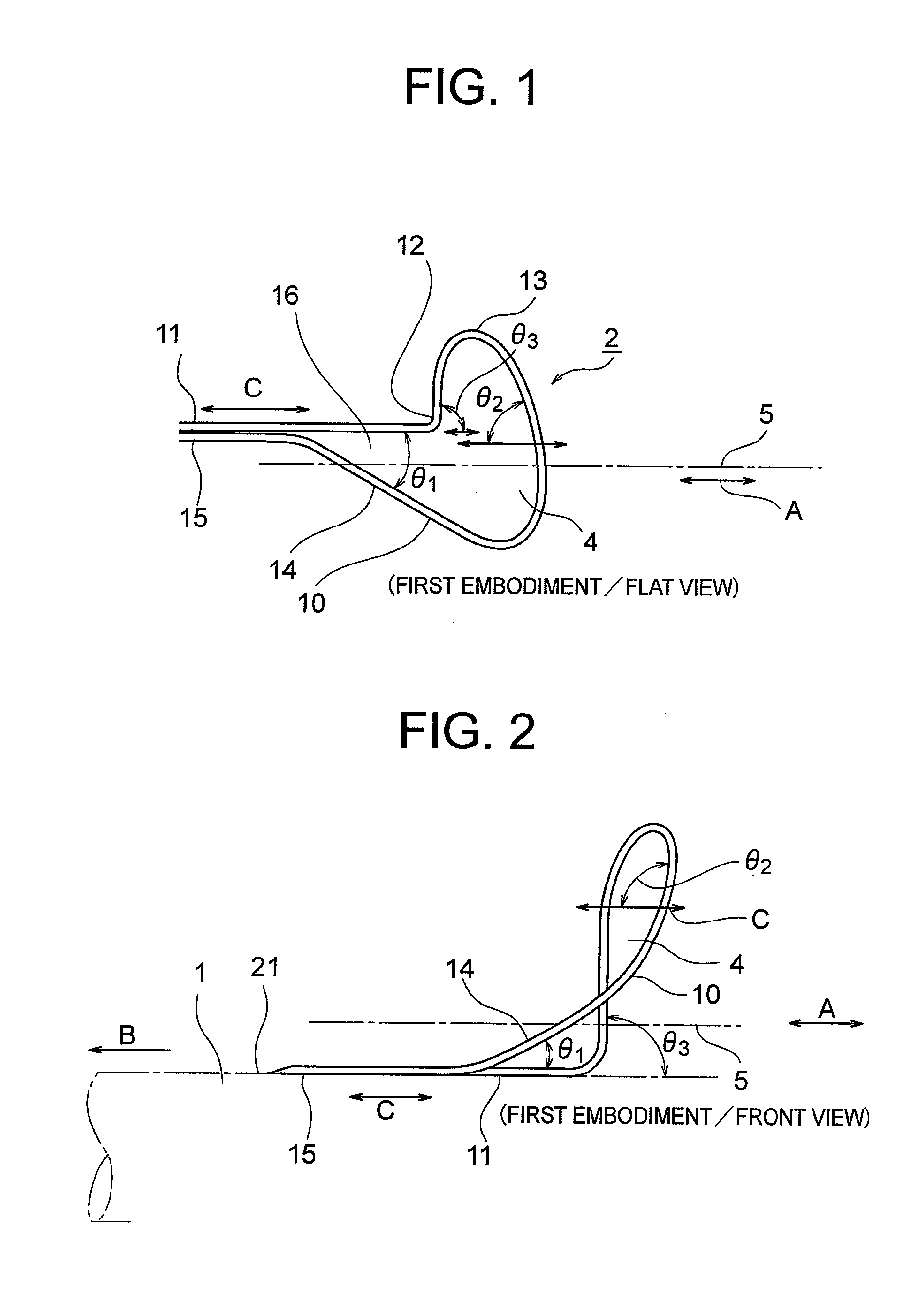 Asymmetric one-legged wire guide for fishing rod