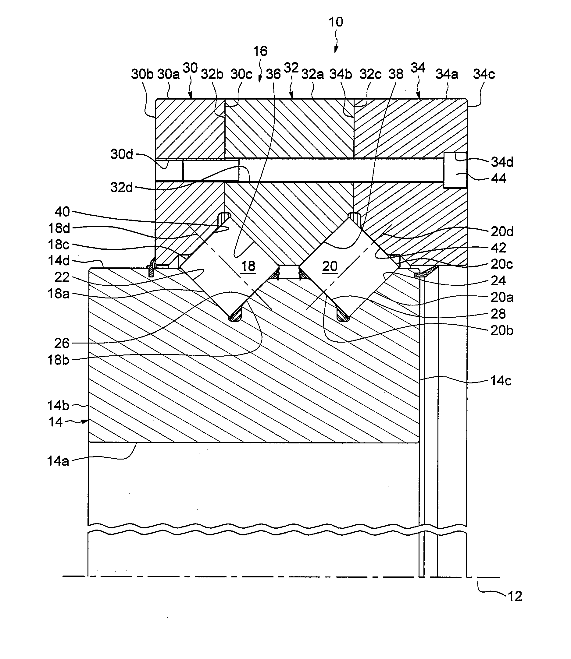 Rolling bearing comprising at least one multipart ring, notably for a wind turbine, and associated mounting method