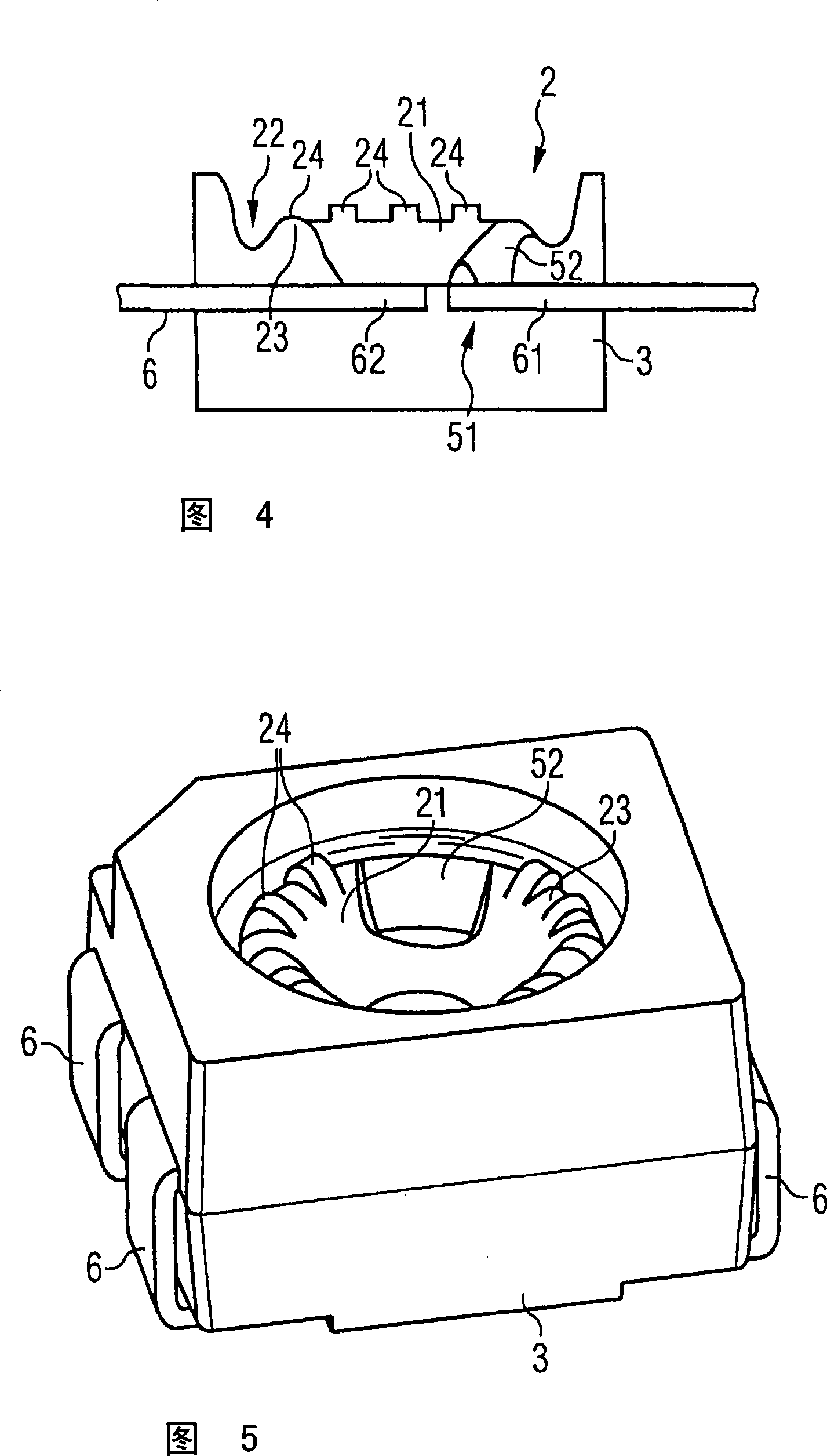 Semiconductor-component sending and/or receiving electromagnetic radiation and housing-basebody for such a component