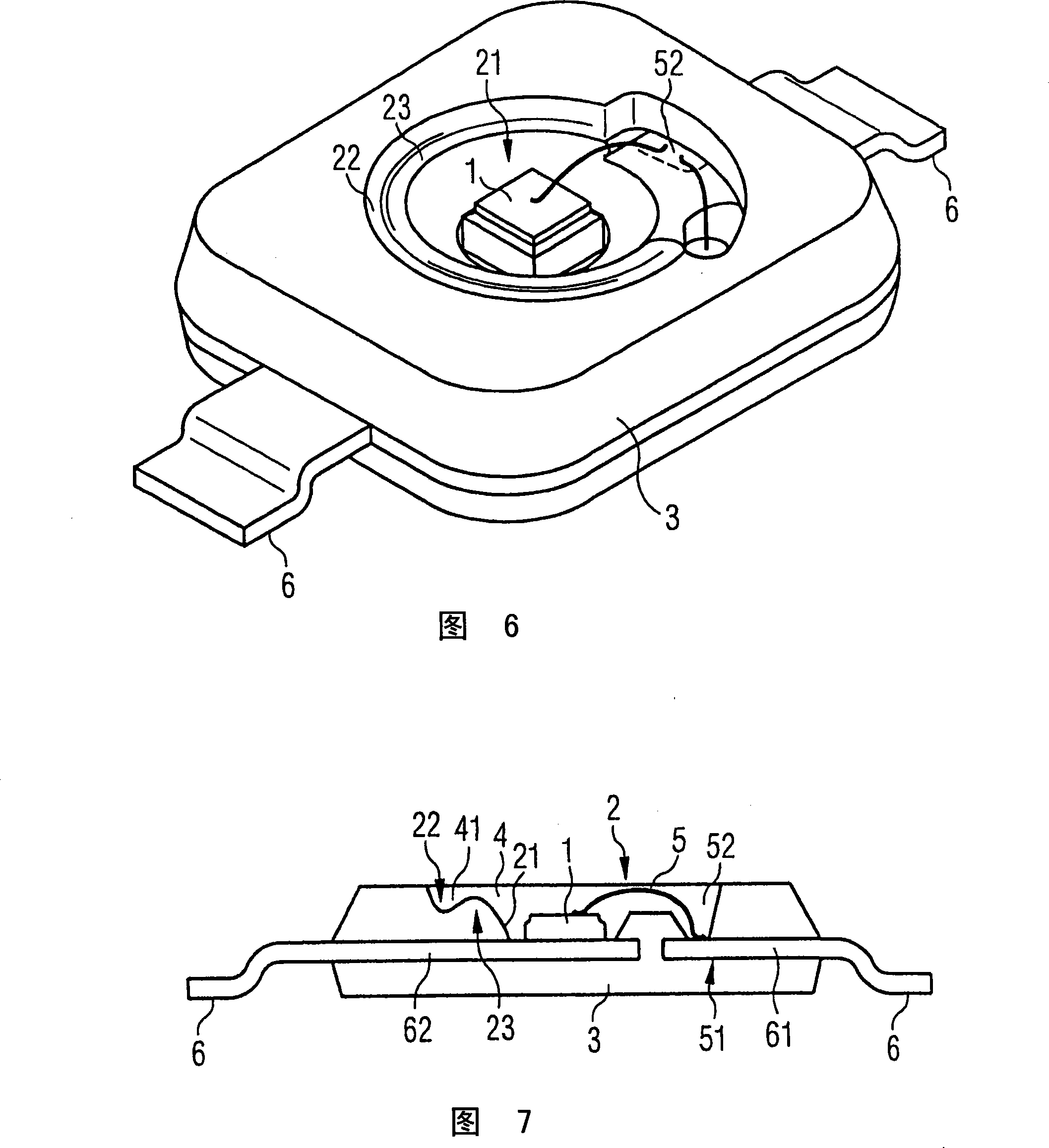 Semiconductor-component sending and/or receiving electromagnetic radiation and housing-basebody for such a component