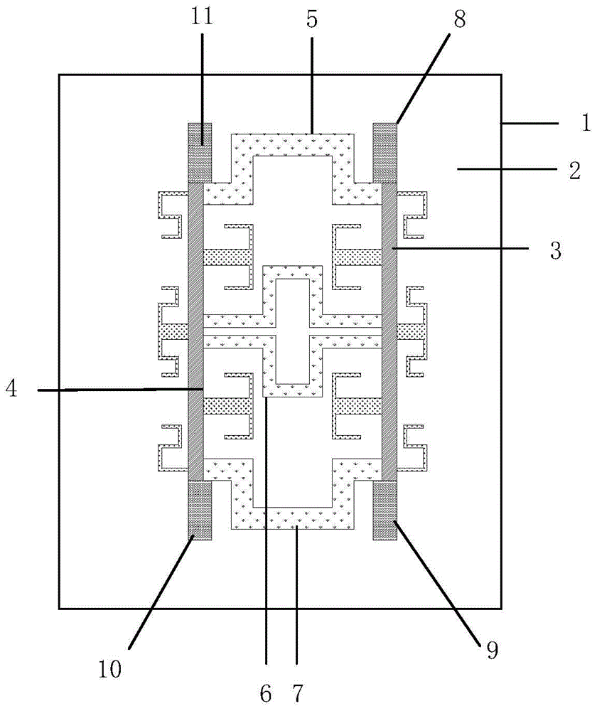 Compact plane branch coupler for single-pass or double-pass band