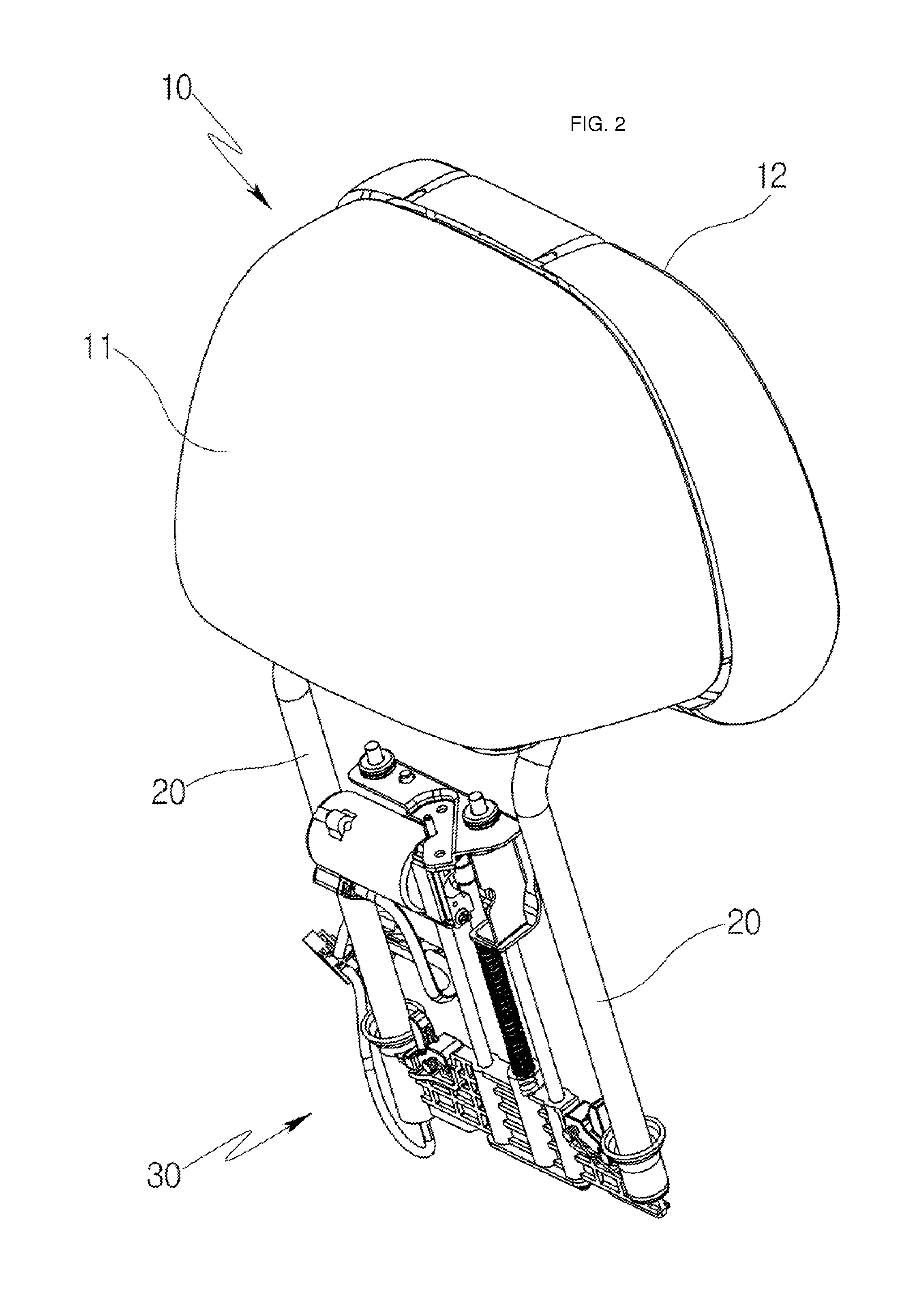 Power headrest apparatus