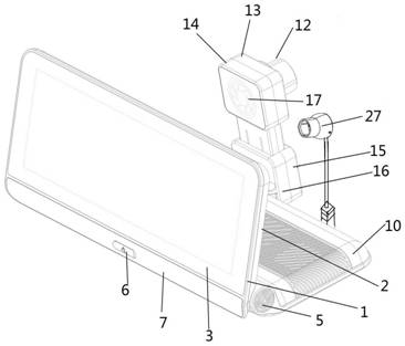 Vehicle-mounted center console equipment with mobile phone screen projection and driving recording functions and implementation method thereof