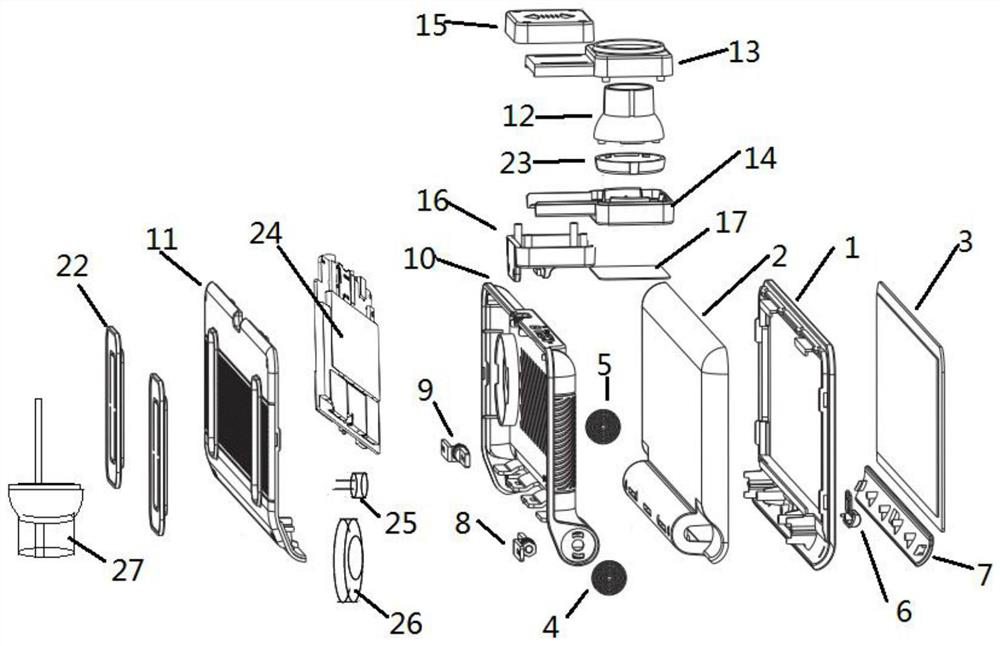 Vehicle-mounted center console equipment with mobile phone screen projection and driving recording functions and implementation method thereof