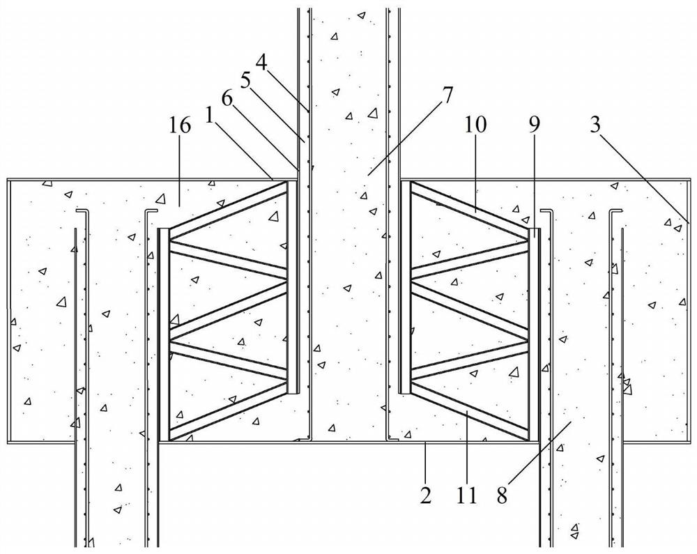Steel-solid waste concrete combined bearing platform with composite structure and construction method thereof
