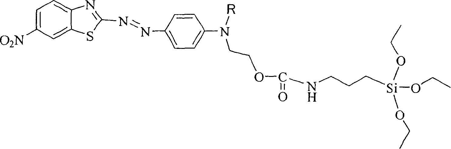 Siloxane dye comprising benzothiazole heterocycle and its synthesis method