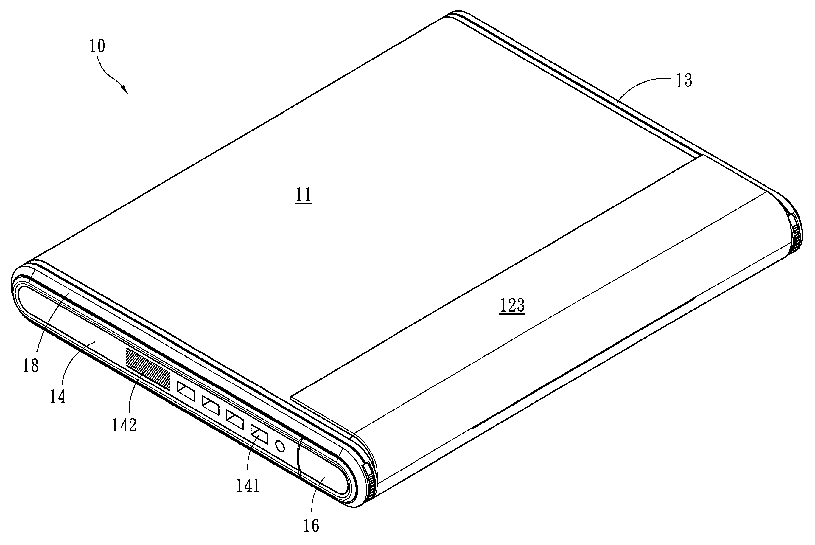 Holding dock for portable computers