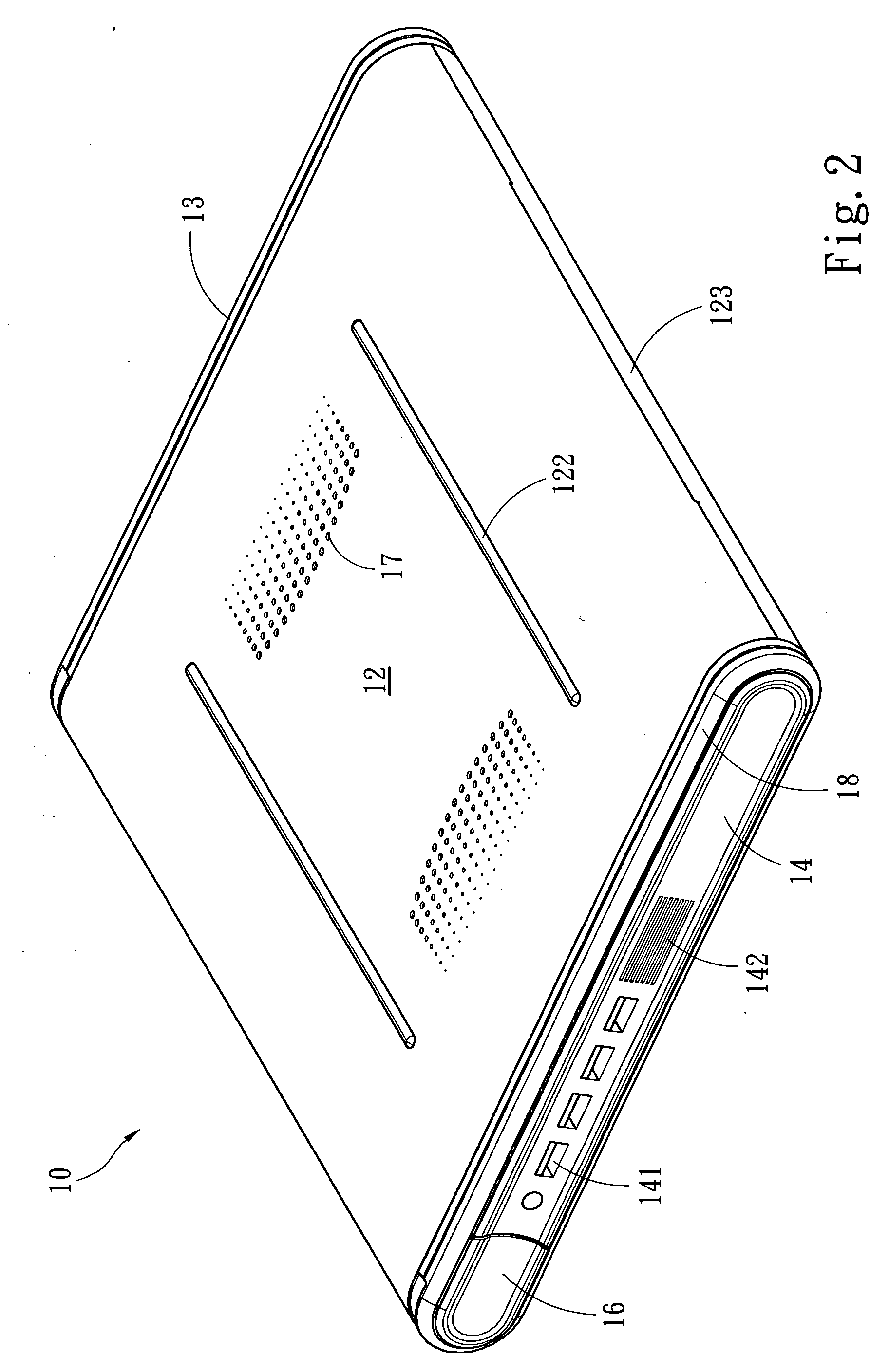 Holding dock for portable computers