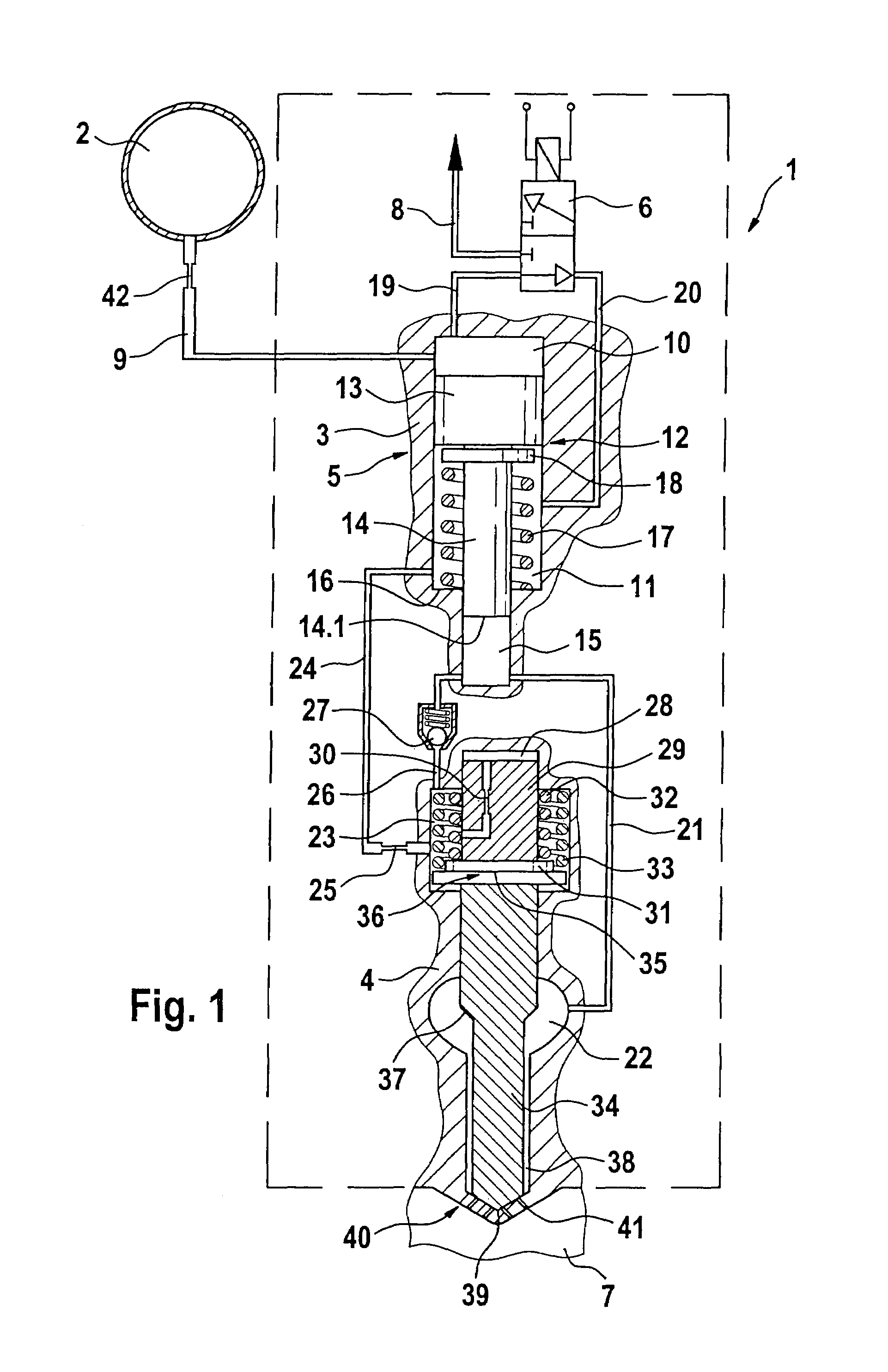 Device for attenuating the stroke of the needle in pressure-controlled fuel injectors