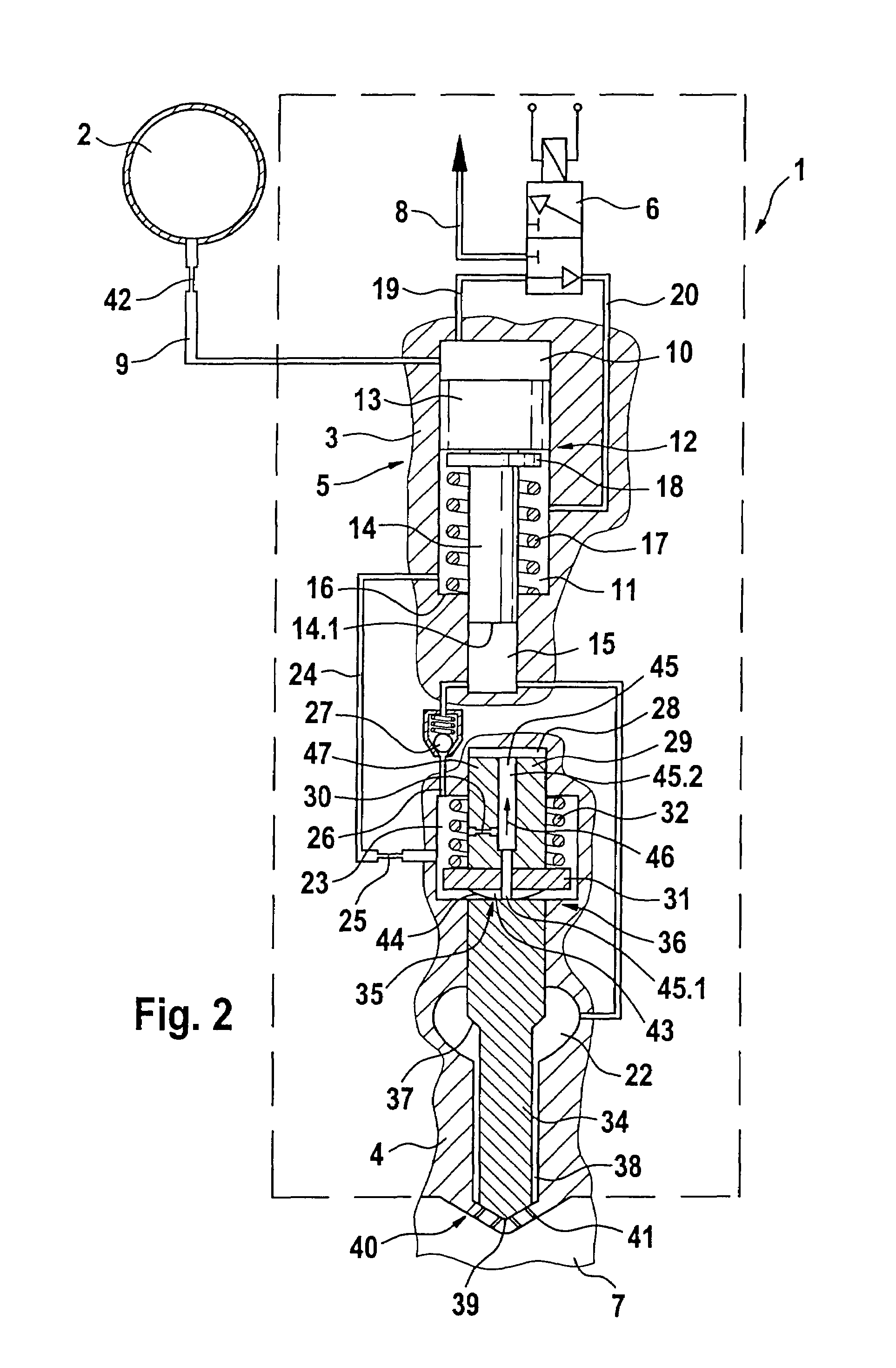 Device for attenuating the stroke of the needle in pressure-controlled fuel injectors