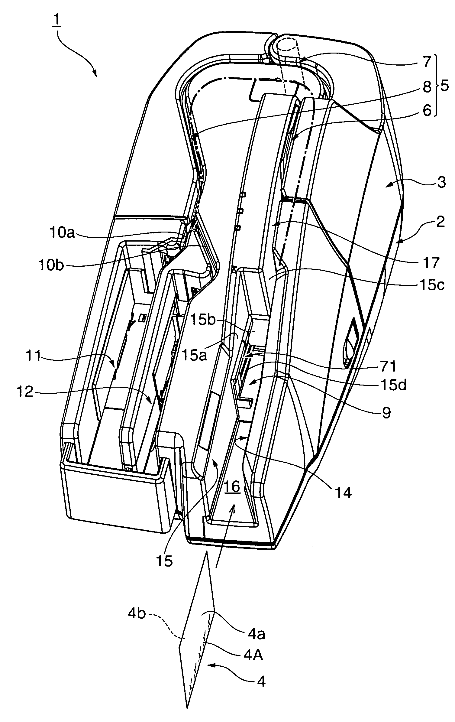 Media separating and feeding device and media processing device