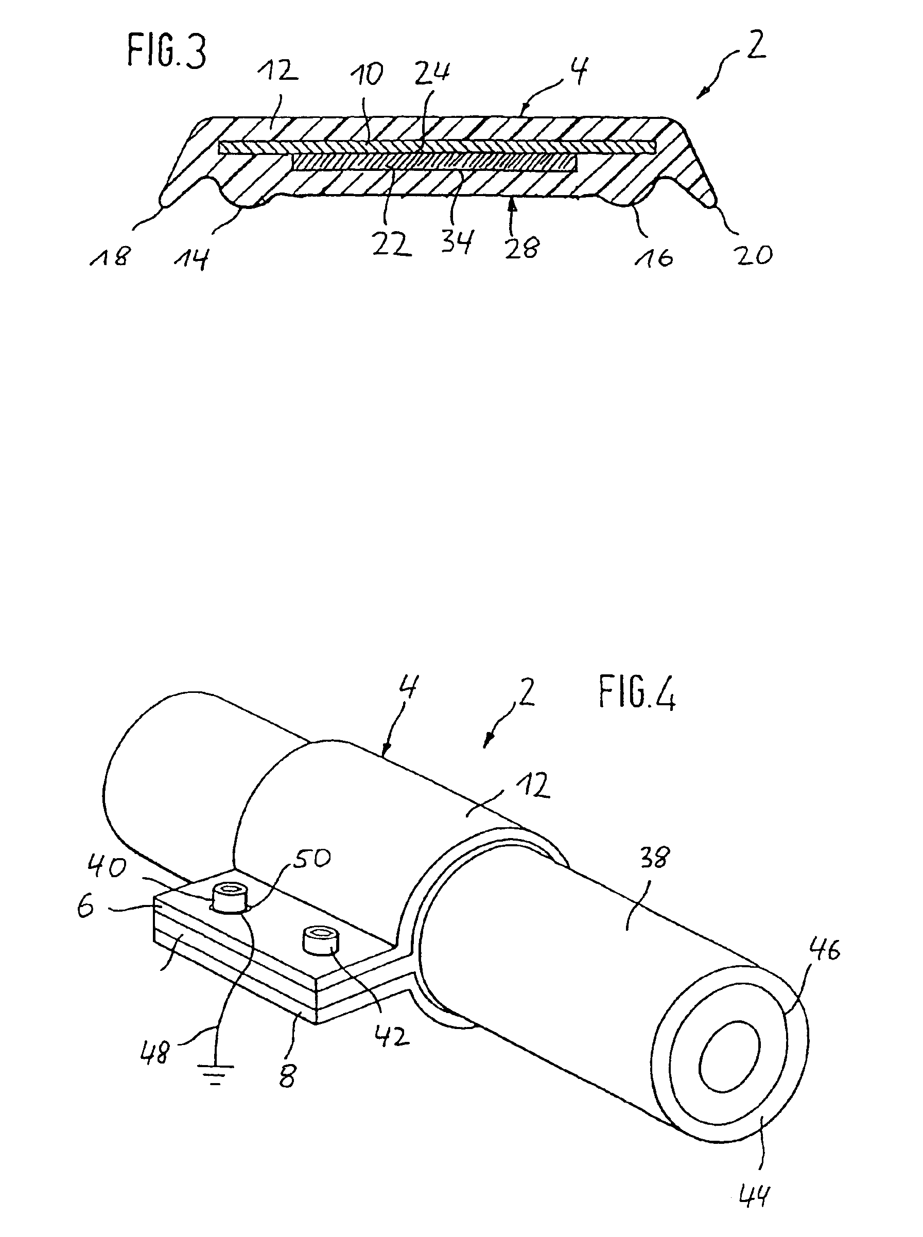 Electrically conductive pipe or cable clip