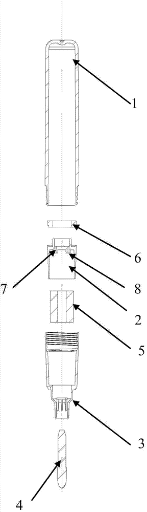 Direct-liquid type teaching writing pen