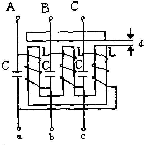 Three-phase six-port L-C constant-current source high-voltage power source