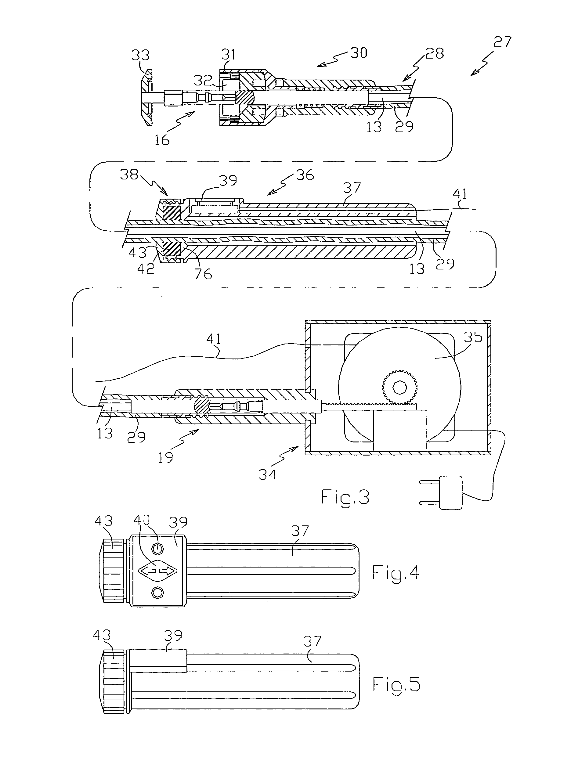 Surgical apparatus with remote drive