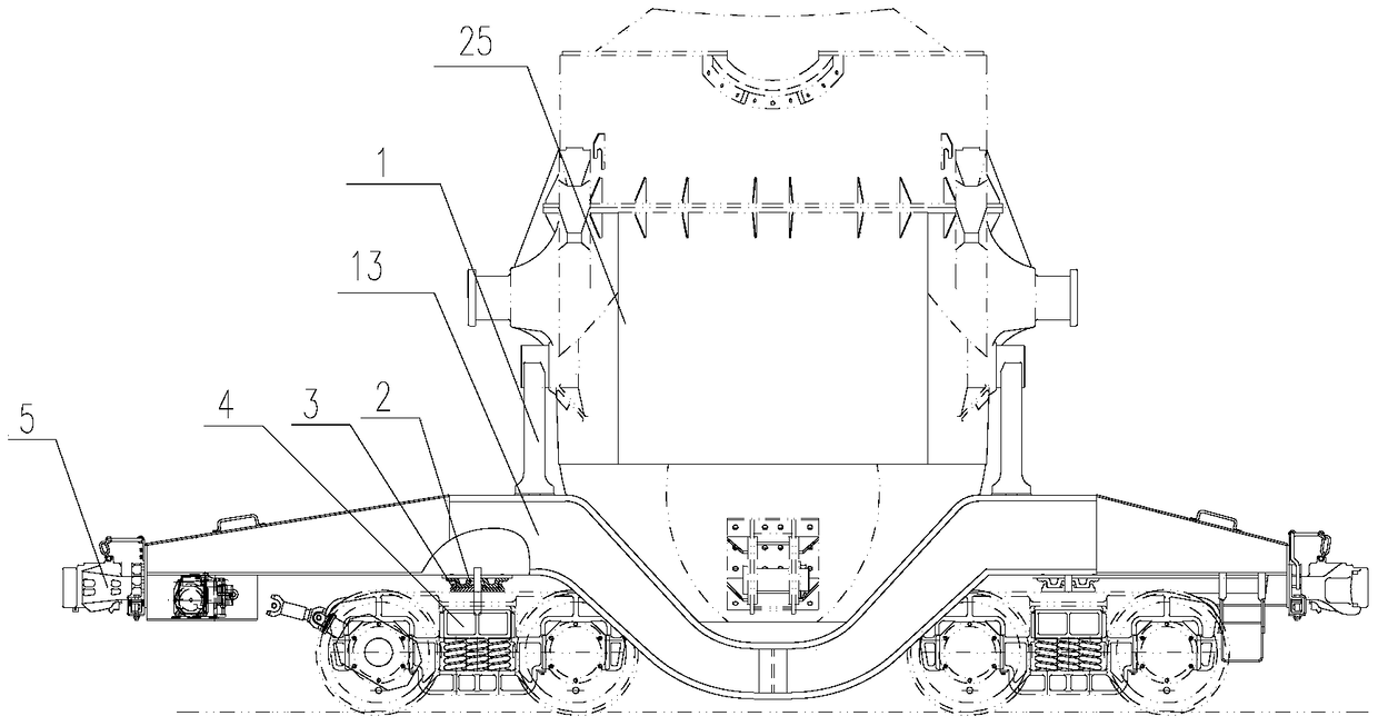 Self-propelled bogie structure rail vehicle