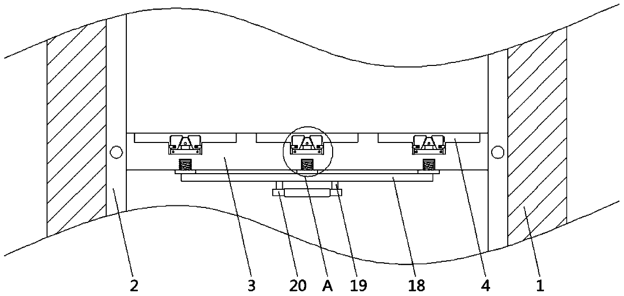 Large refrigeration house goods shelf preventing article from shaking and falling