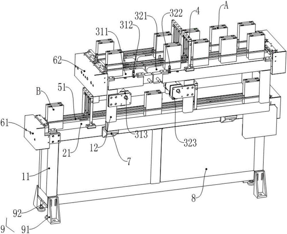 Battery delivery line capable of improving limiting efficiency