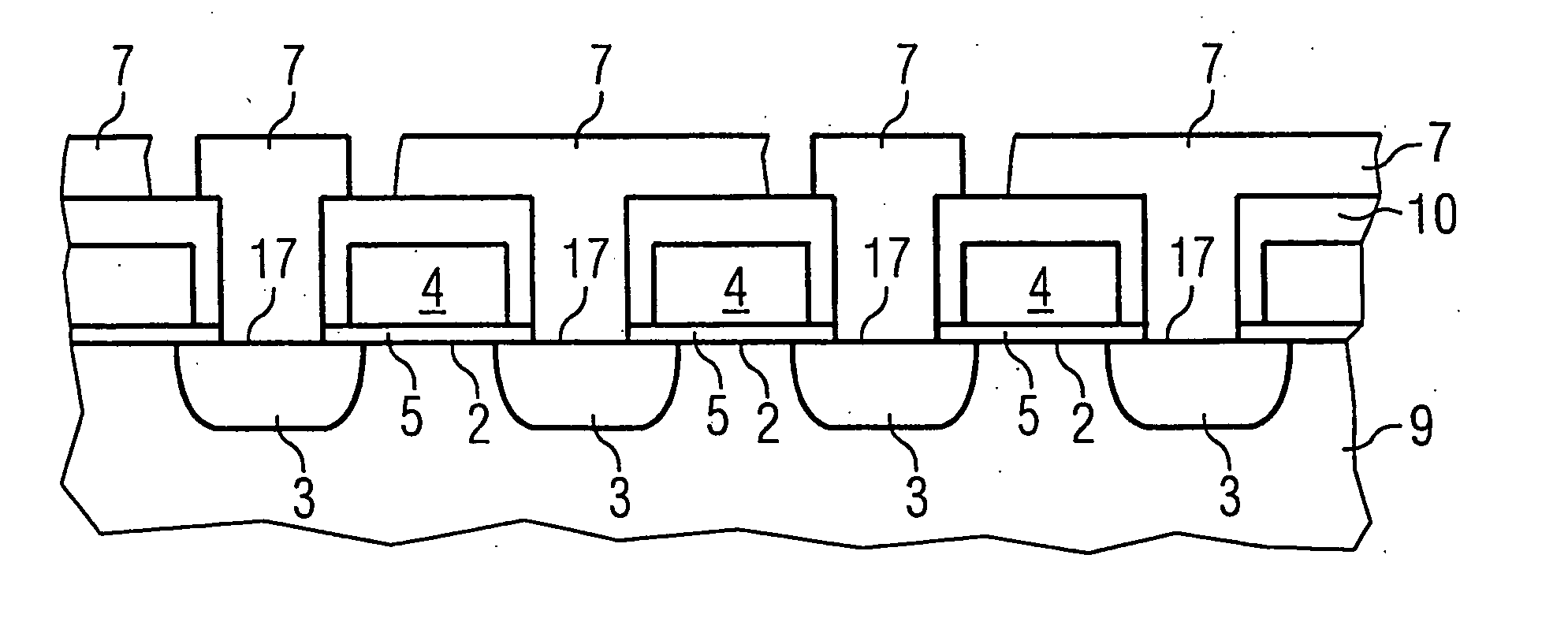 Semiconductor memory with virtual ground architecture