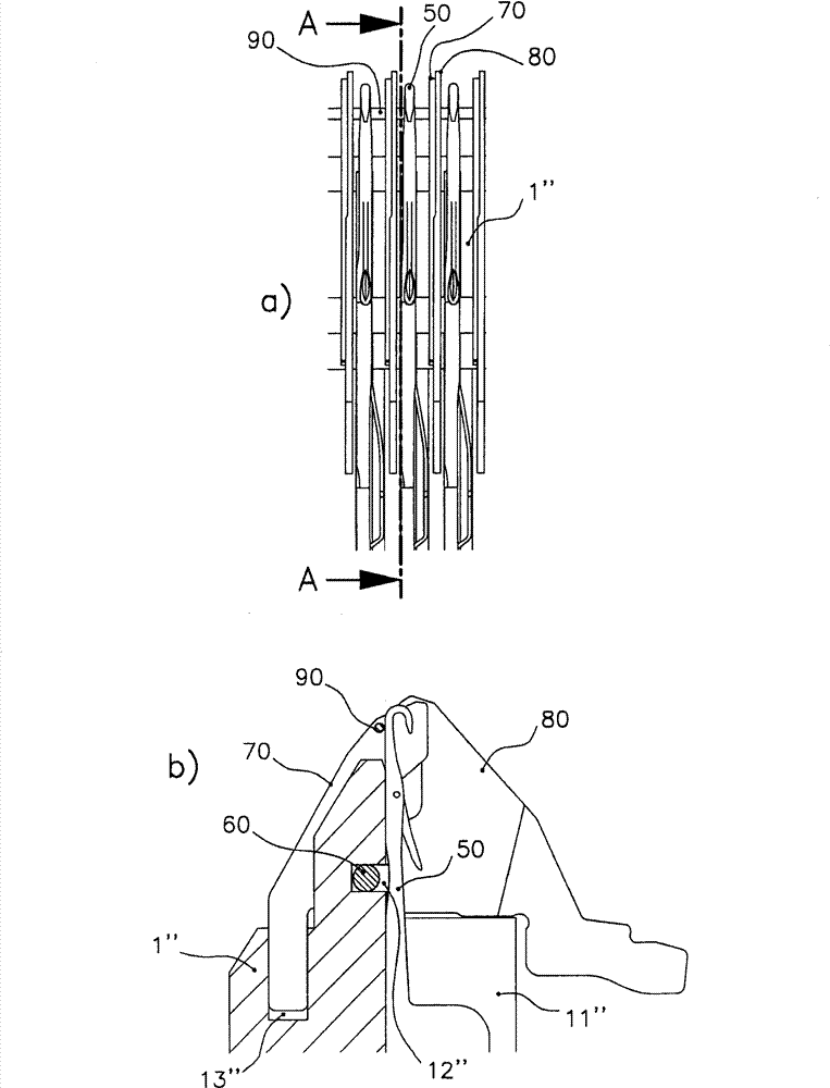 Cartridge of a knitting machine