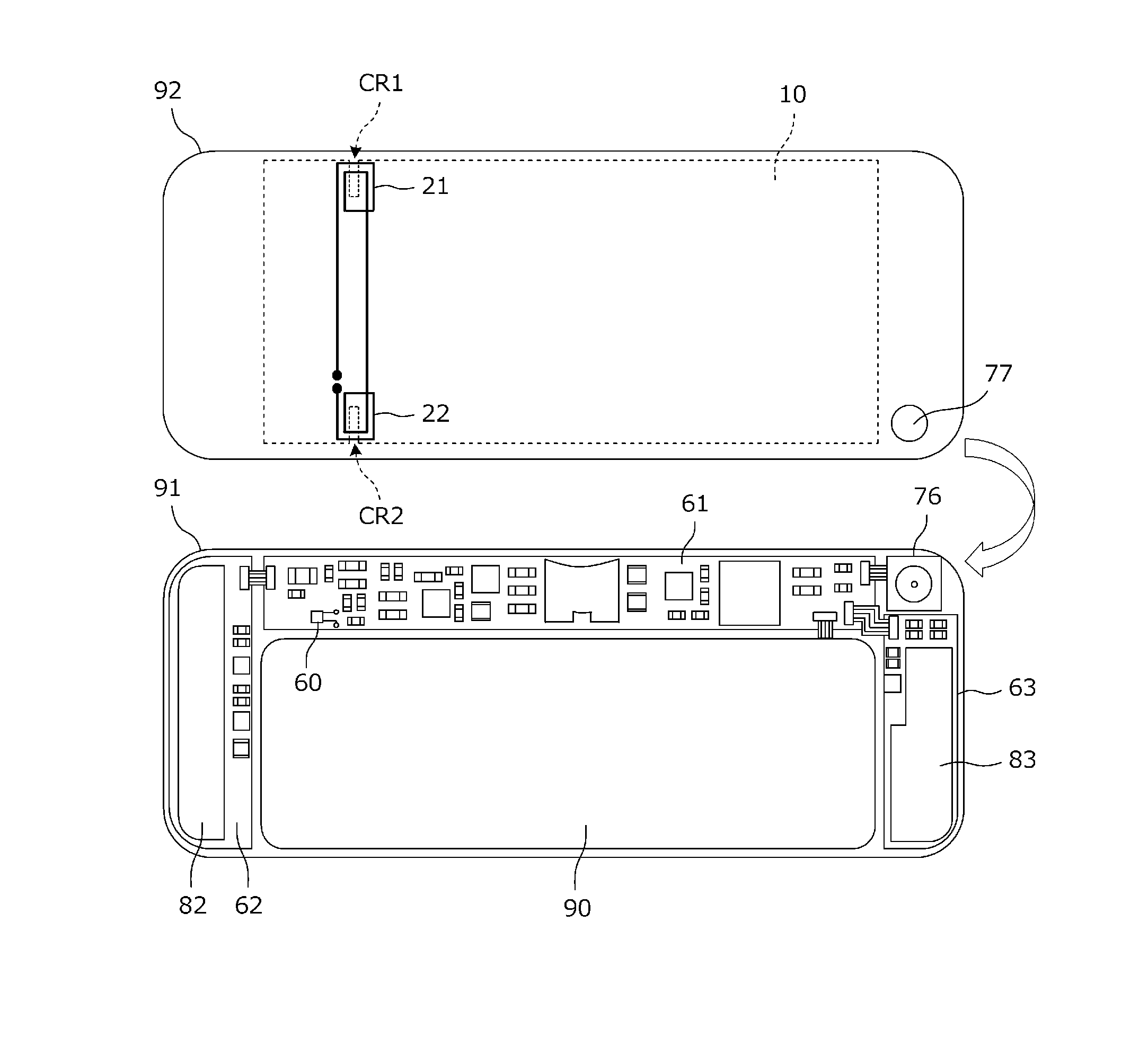 Antenna device and electronic apparatus