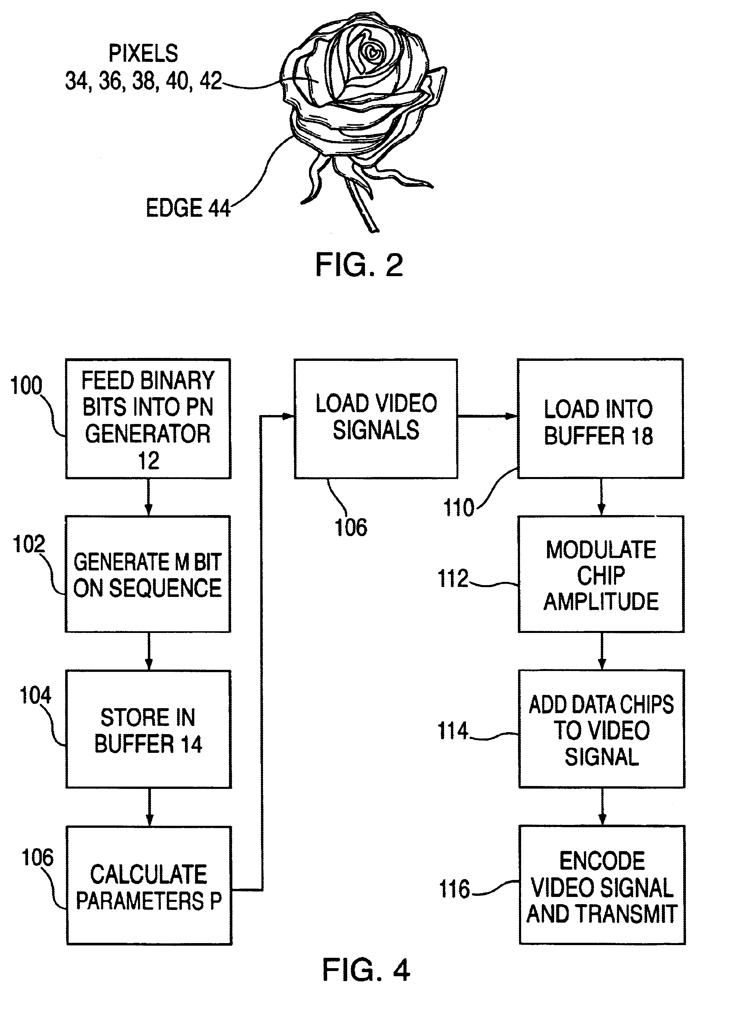 Method for transmitting data on a viewable portion of a video signal