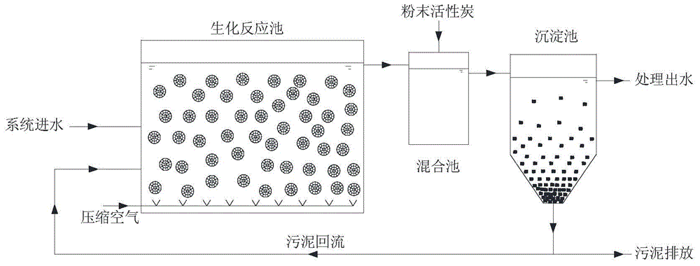Method for treating wastewater by using carrier fluidized biomembrane reactor