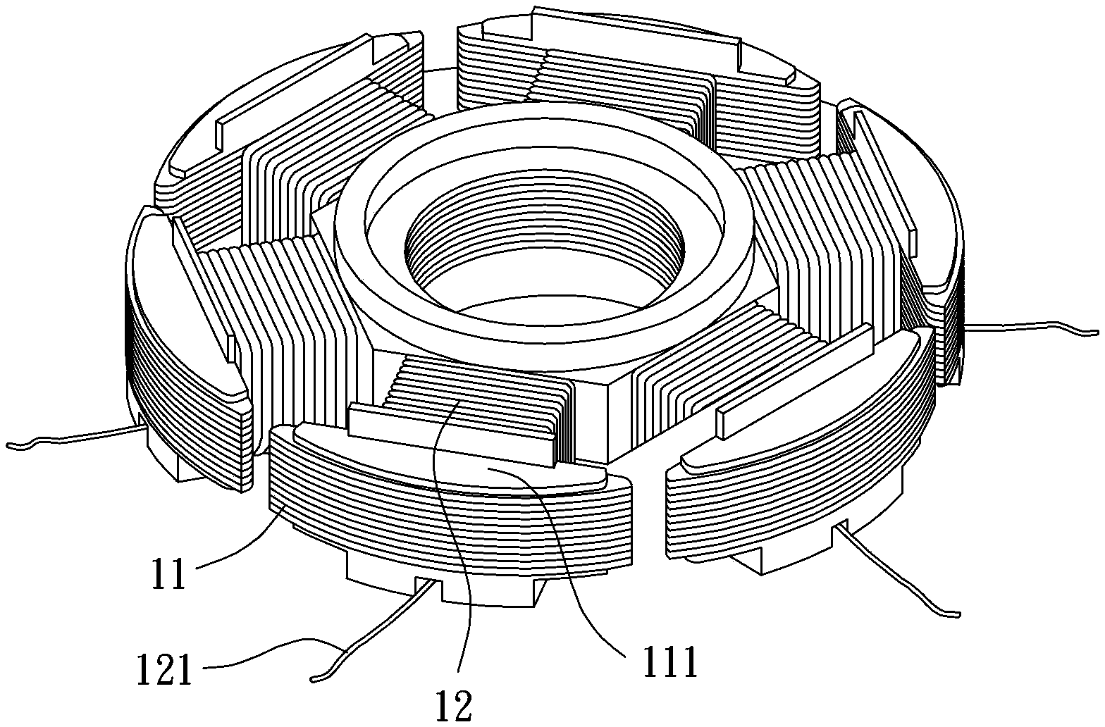 Electric connection method for motor stator and coil of motor stator