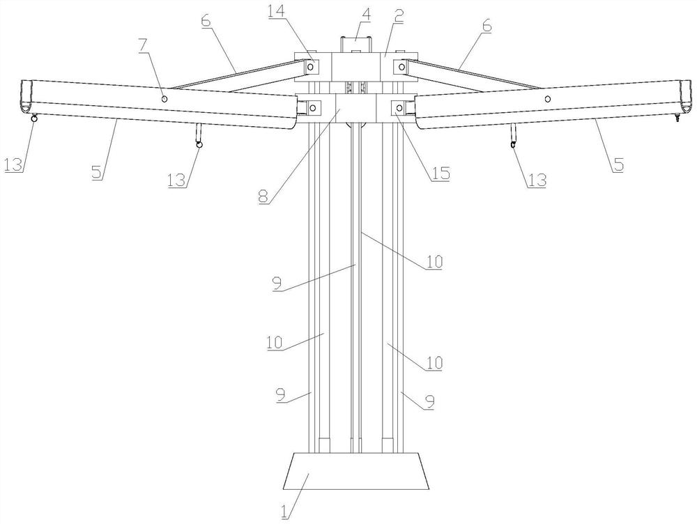 Underwear airing device realizing automatic folding and unfolding