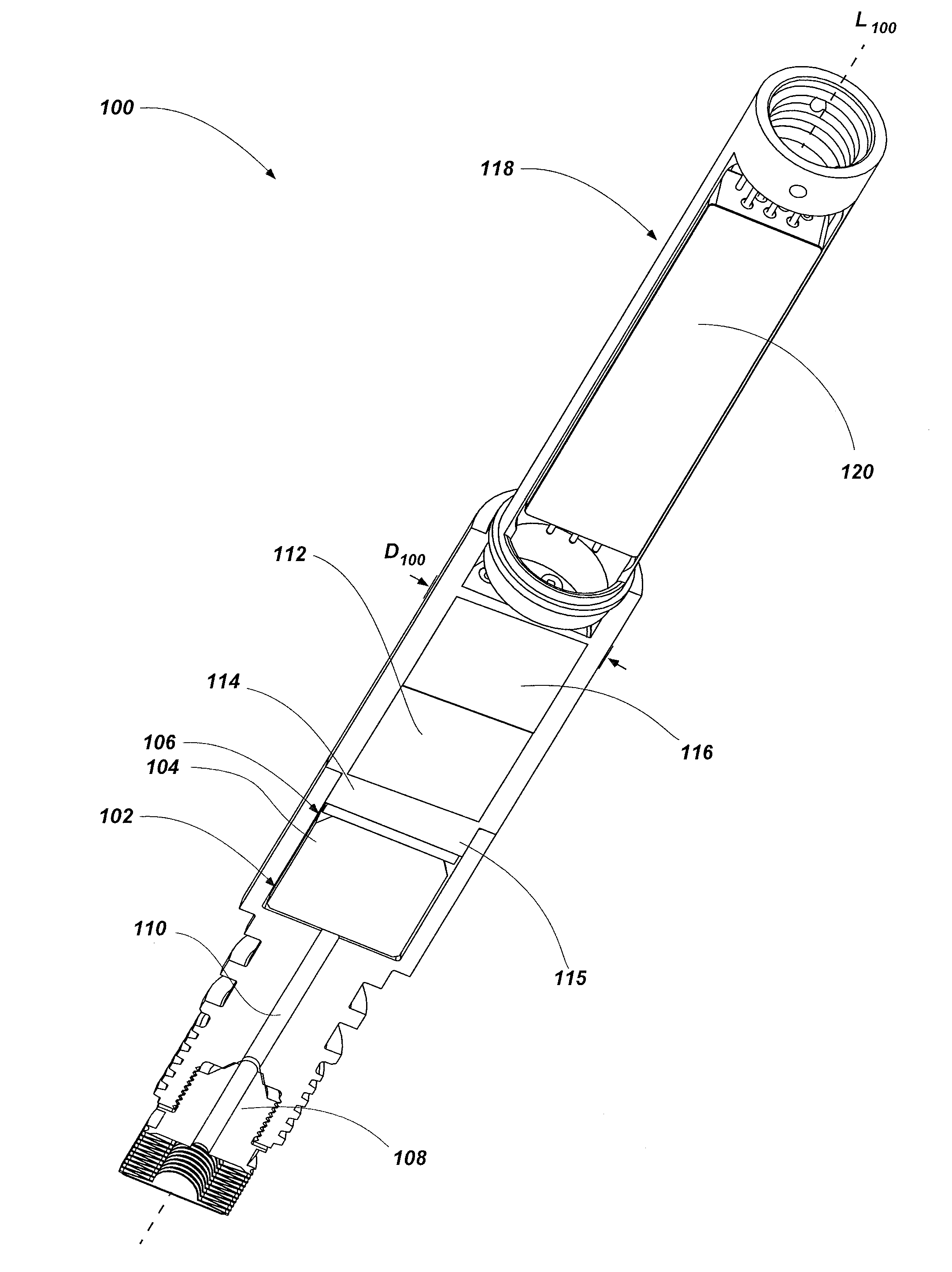 Sensors for measuring at least one of pressure and temperature, and related assemblies and methods