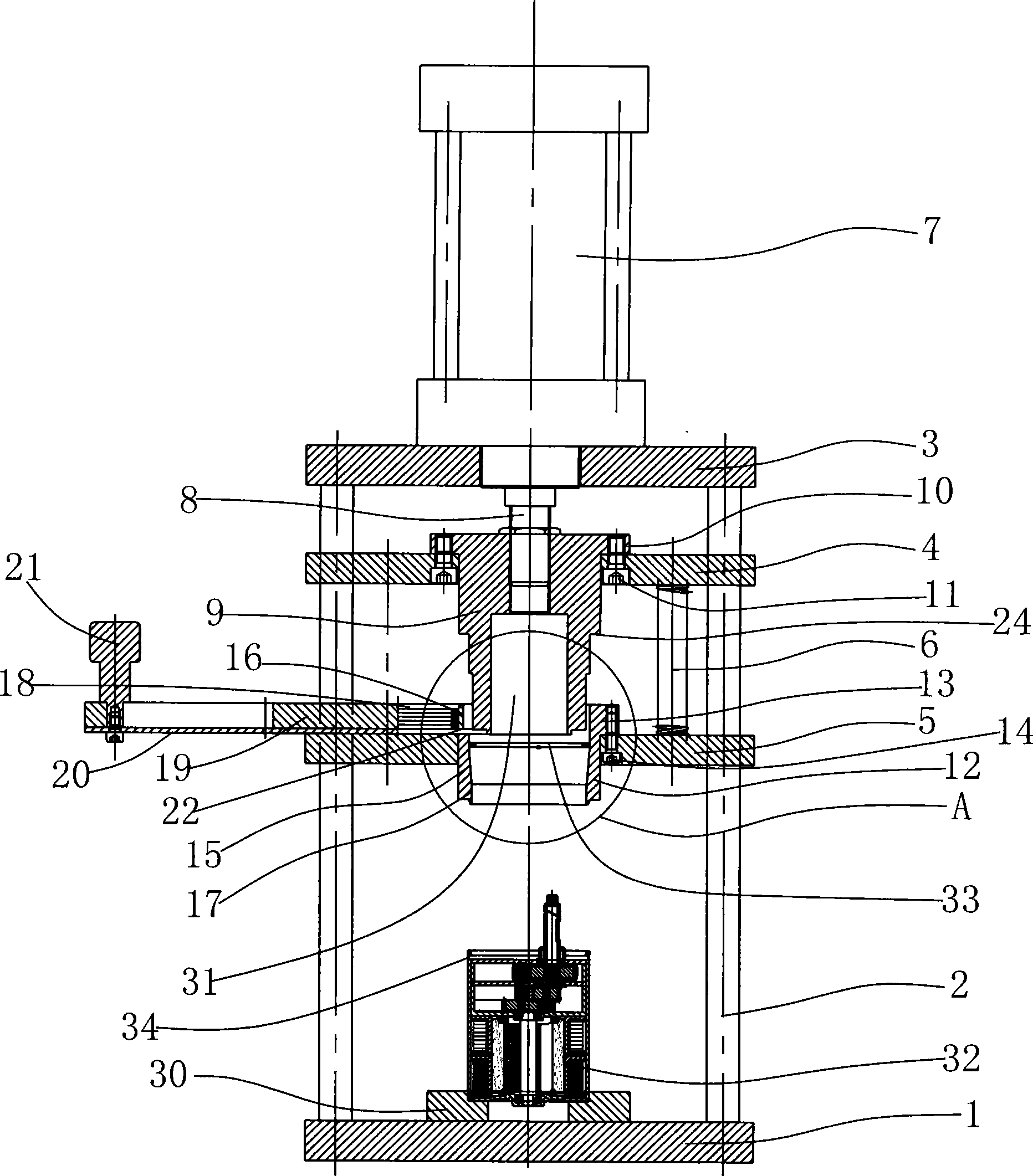 Internal circlip press-loading device