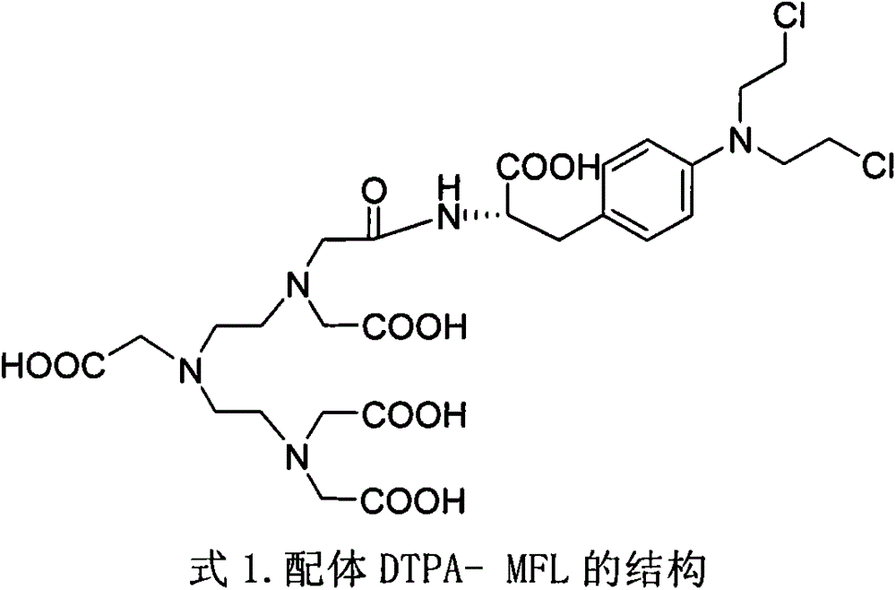 Technetium-99m labelled Melphalan complex as well as preparation method and application thereof