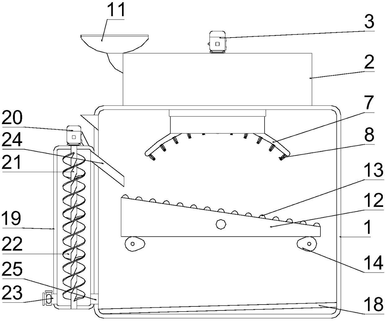 Cam-driven feed yogurt additive spraying device for meat and poultry breeding
