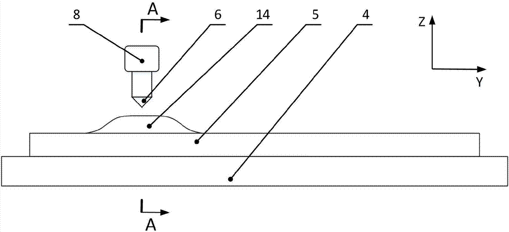 Nano cutting depth high-speed single-point scratch test device and test method thereof