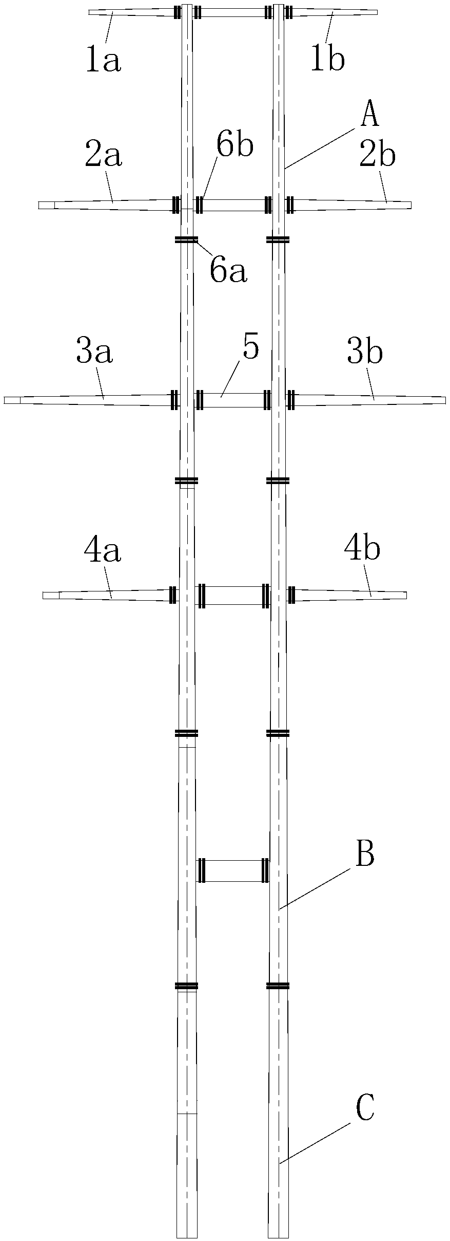 330kV double-loop four-column steel pipe pole terminal tower in high-altitude area