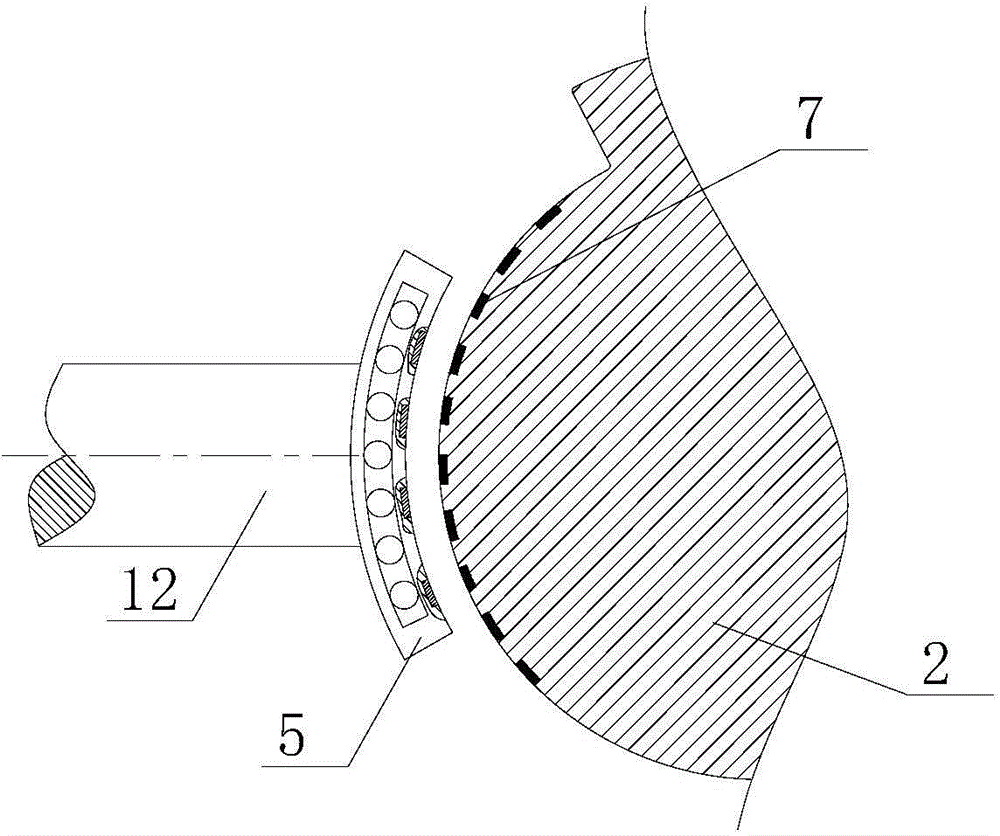 Ball hinge capable of measuring spatial revolution angle and offset in three degrees of freedom