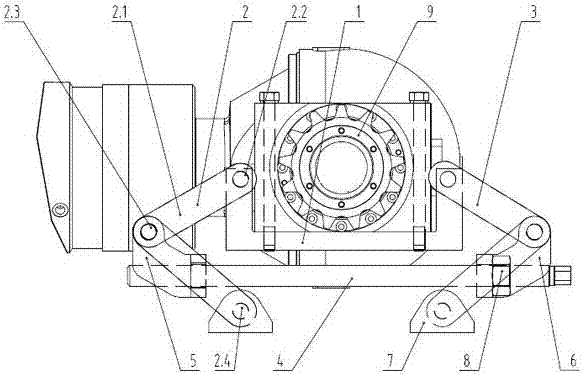 Tensioning structure of transmission chain of pneumatic tyred roller and adjusting method of tensioning structure