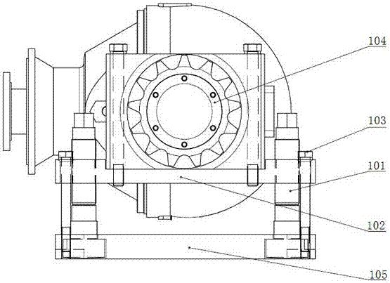 Tensioning structure of transmission chain of pneumatic tyred roller and adjusting method of tensioning structure