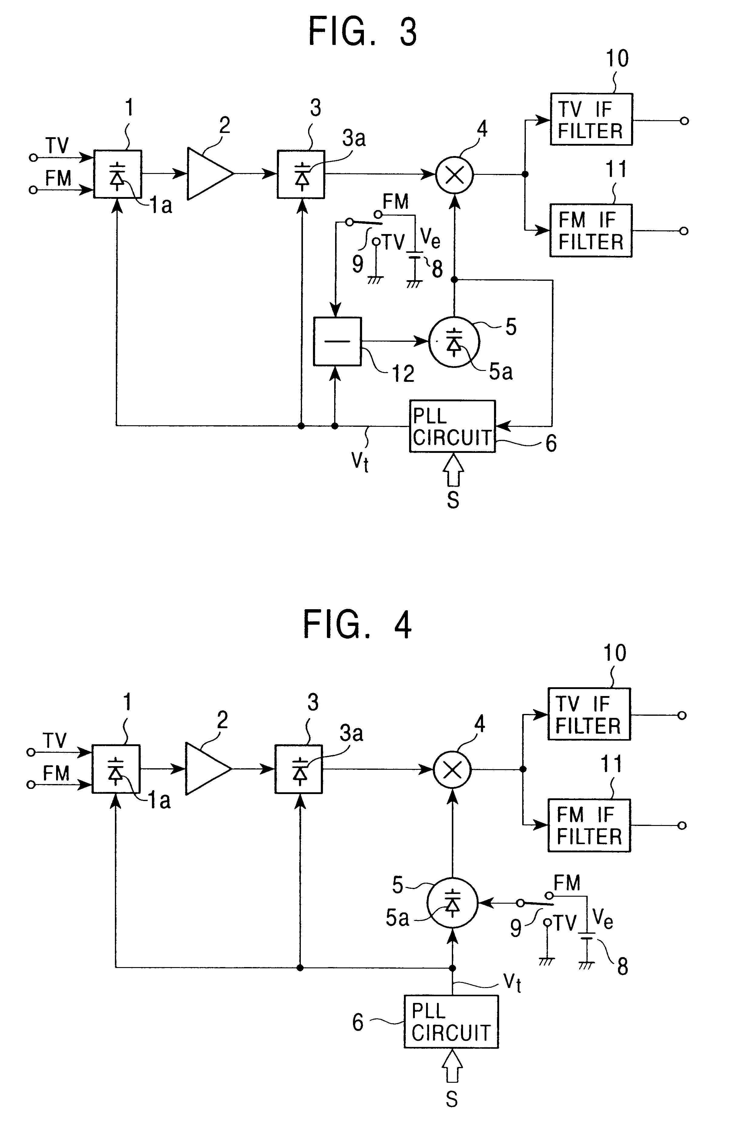 Television tuner having simple layout and capable of receiving FM broadcast signals without interference